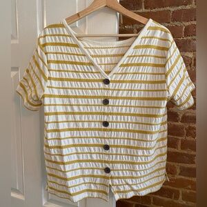 Old Navy Relaxed Striped Button Back Top